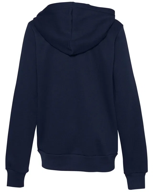 Bella + Canvas Youth Sponge Fleece Full-Zip Hooded Sweatshirt — view 12