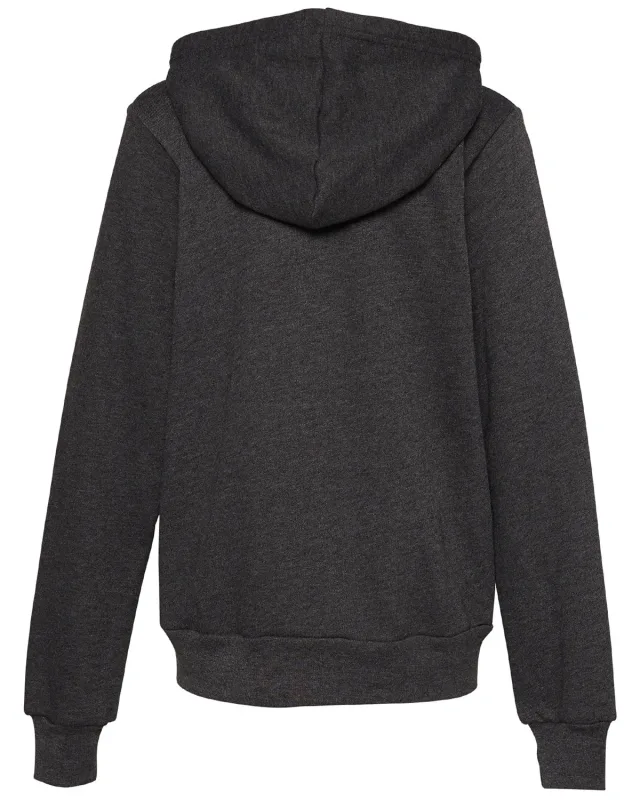 Bella + Canvas Youth Sponge Fleece Full-Zip Hooded Sweatshirt — view 18