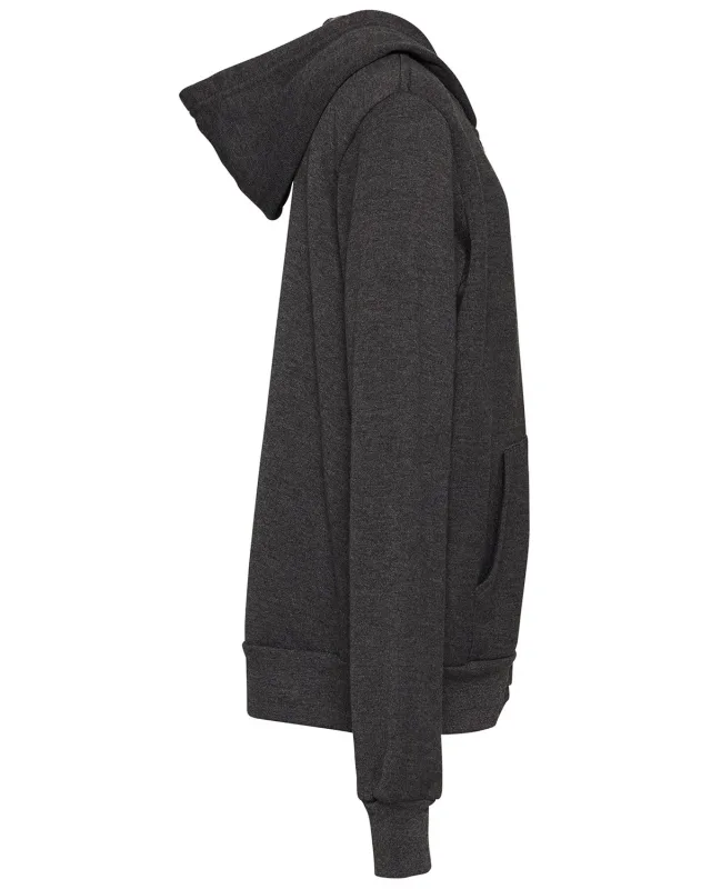 Bella + Canvas Youth Sponge Fleece Full-Zip Hooded Sweatshirt — view 19