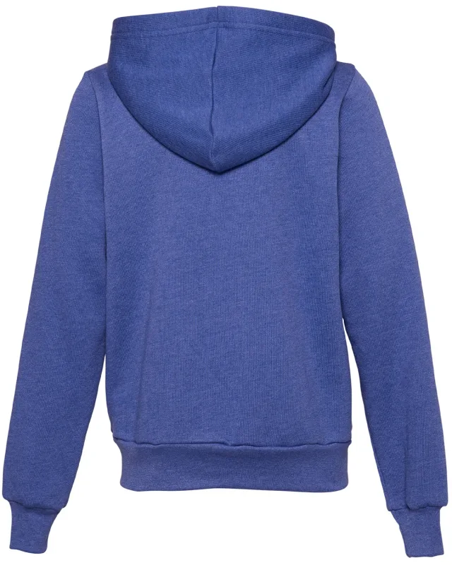 Bella + Canvas Youth Sponge Fleece Full-Zip Hooded Sweatshirt — view 25
