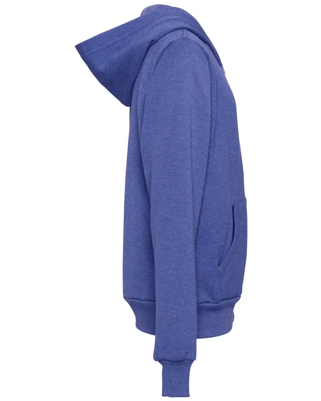 Bella + Canvas Youth Sponge Fleece Full-Zip Hooded Sweatshirt — view 26