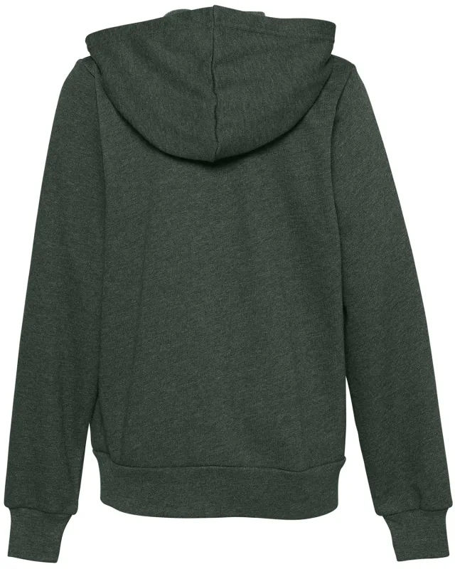 Bella + Canvas Youth Sponge Fleece Full-Zip Hooded Sweatshirt — view 31