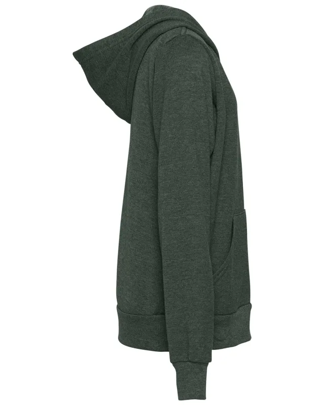 Bella + Canvas Youth Sponge Fleece Full-Zip Hooded Sweatshirt — view 32