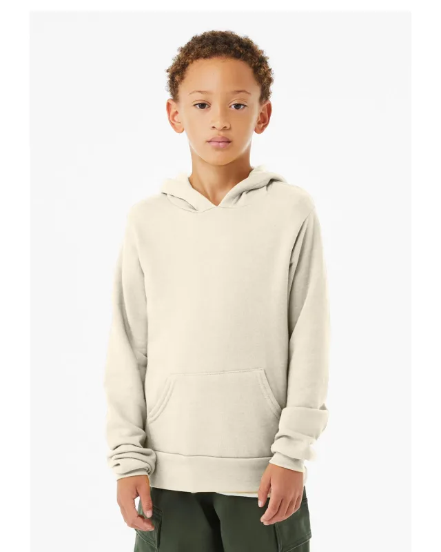 Bella + Canvas Youth Sponge Fleece Pullover Hooded Sweatshirt — view 2