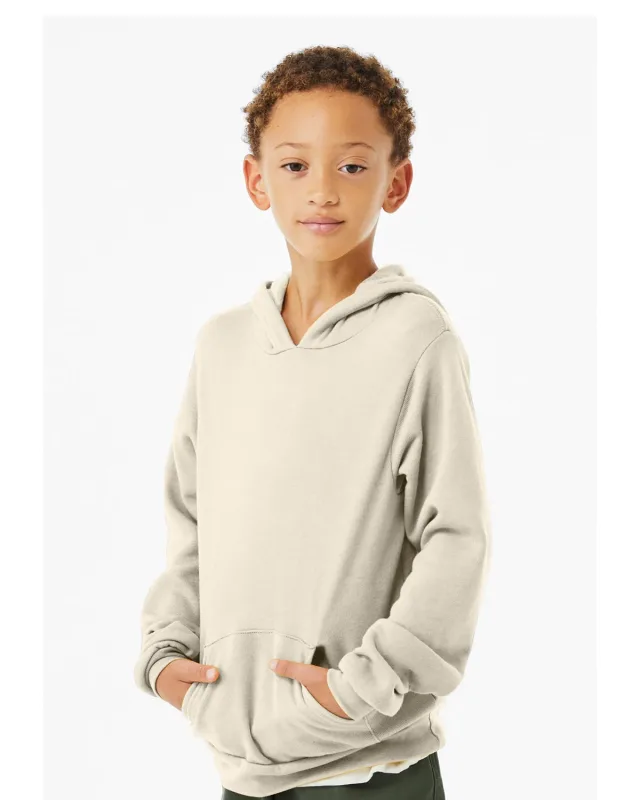 Bella + Canvas Youth Sponge Fleece Pullover Hooded Sweatshirt — view 3