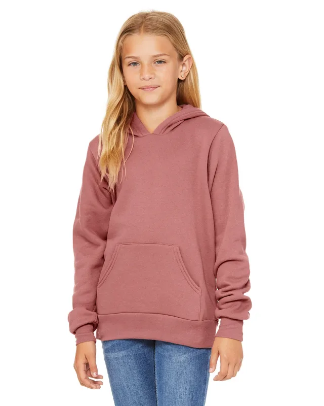 Bella + Canvas Youth Sponge Fleece Pullover Hooded Sweatshirt — view 35