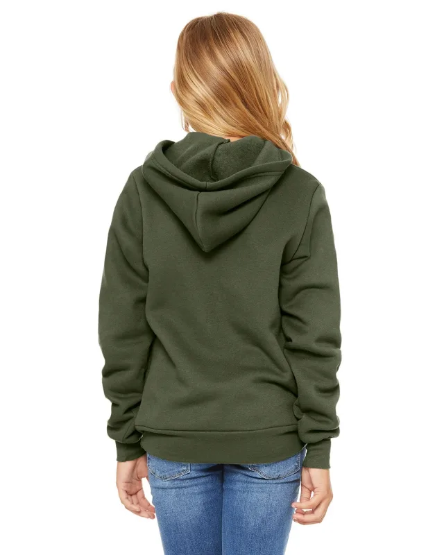 Bella + Canvas Youth Sponge Fleece Pullover Hooded Sweatshirt — view 58
