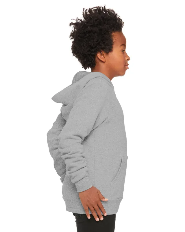 Bella + Canvas Youth Sponge Fleece Pullover Hooded Sweatshirt — view 9