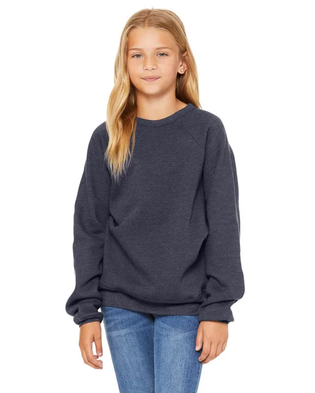 Bella + Canvas Youth Sponge Fleece Raglan Sweatshirt — view 12
