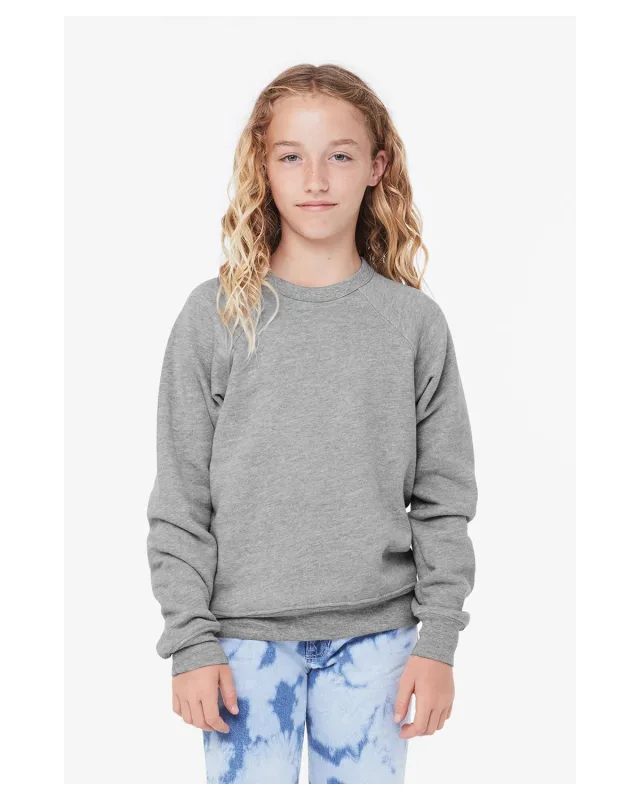 Bella + Canvas Youth Sponge Fleece Raglan Sweatshirt — view 26