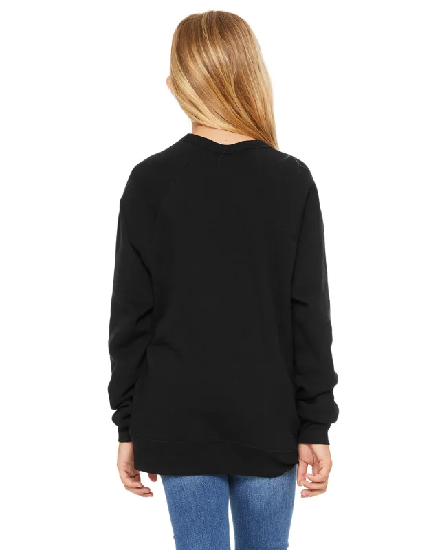 Bella + Canvas Youth Sponge Fleece Raglan Sweatshirt — view 28