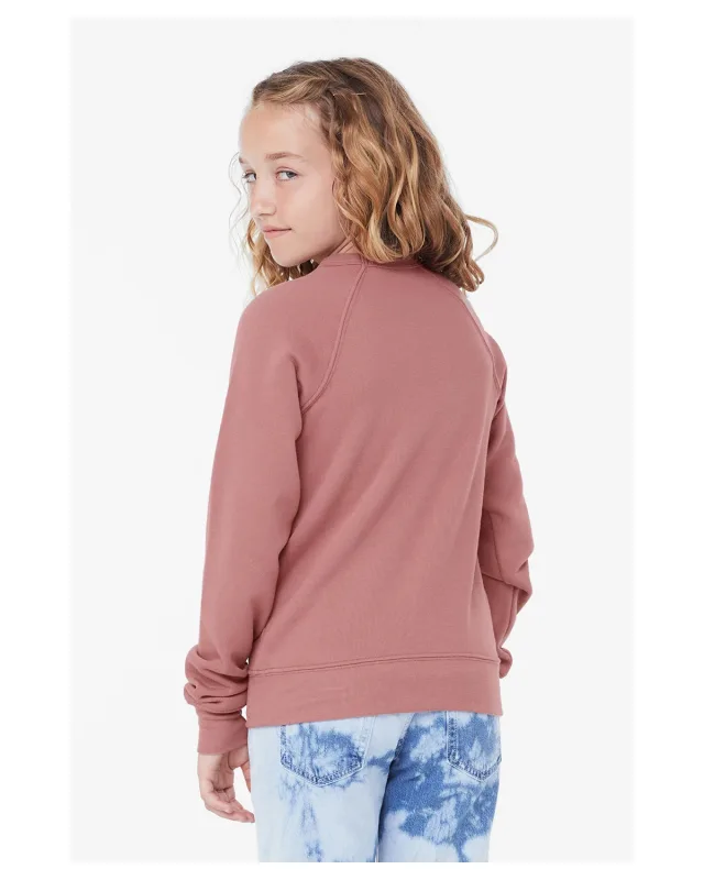 Bella + Canvas Youth Sponge Fleece Raglan Sweatshirt — view 39