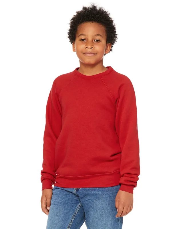 Bella + Canvas Youth Sponge Fleece Raglan Sweatshirt — view 4