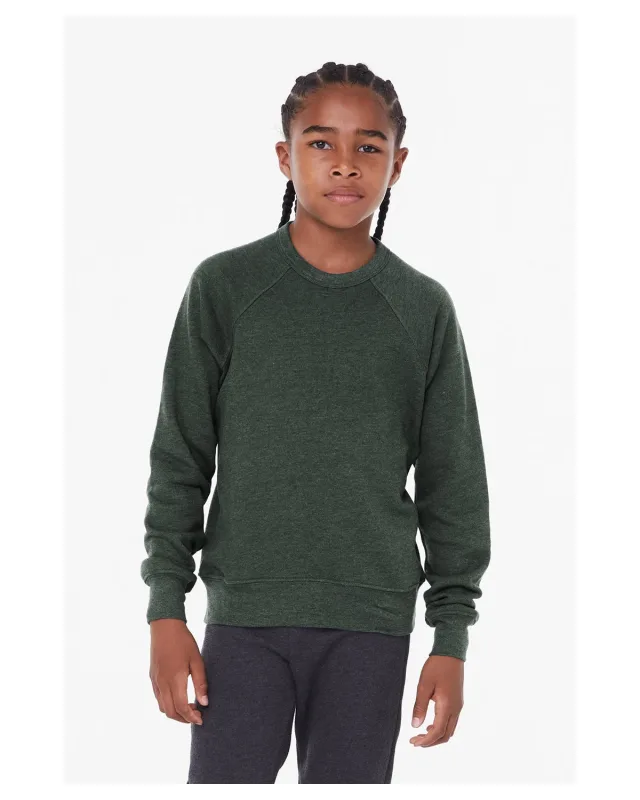 Bella + Canvas Youth Sponge Fleece Raglan Sweatshirt — view 43