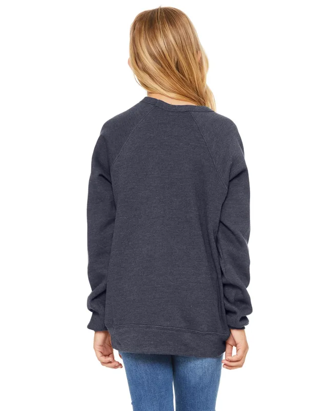 Bella + Canvas Youth Sponge Fleece Raglan Sweatshirt — view 9