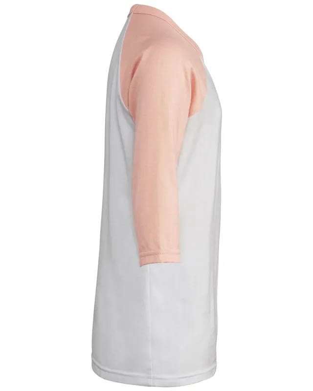 Bella + Canvas Youth Three-Quarter Sleeve Baseball T-Shirt — view 25