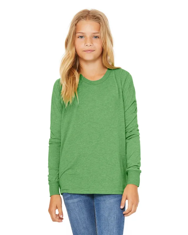 Bella + Canvas Youth Triblend Long-Sleeve T-Shirt — view 11