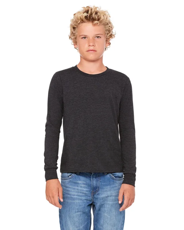 Bella + Canvas Youth Triblend Long-Sleeve T-Shirt — view 17