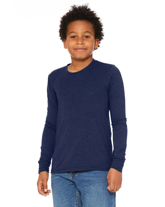 Bella + Canvas Youth Triblend Long-Sleeve T-Shirt — view 23