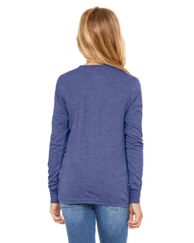 Bella + Canvas Youth Triblend Long-Sleeve T-Shirt — view 28