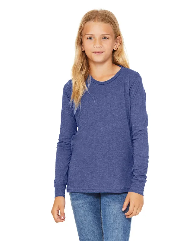 Bella + Canvas Youth Triblend Long-Sleeve T-Shirt — view 29