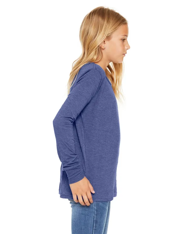 Bella + Canvas Youth Triblend Long-Sleeve T-Shirt — view 30