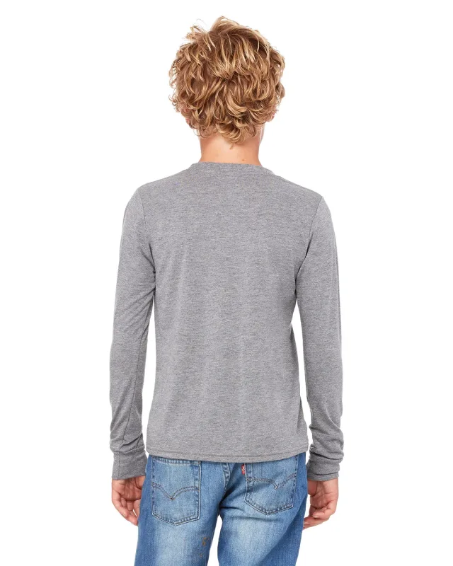 Bella + Canvas Youth Triblend Long-Sleeve T-Shirt — view 4