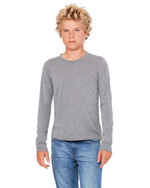 Bella + Canvas Youth Triblend Long-Sleeve T-Shirt — view 5