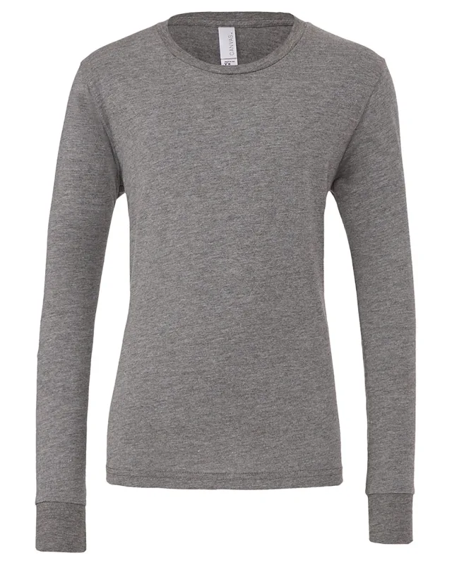 Bella + Canvas Youth Triblend Long-Sleeve T-Shirt — view 8