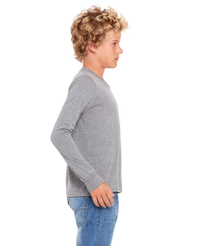 Bella + Canvas Youth Triblend Long-Sleeve T-Shirt — view 9