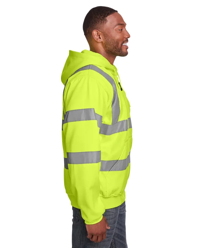 Berne Men's Berne Hi-Vis Class 3 Lined Hooded Sweatshirt — view 4