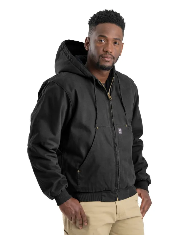 Berne Men's Highland Washed Cotton Duck Hooded Jacket — view 10