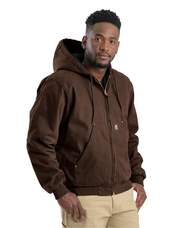 Berne Men's Highland Washed Cotton Duck Hooded Jacket — view 2