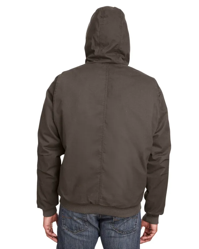 Berne Men's Highland Washed Cotton Duck Hooded Jacket — view 5