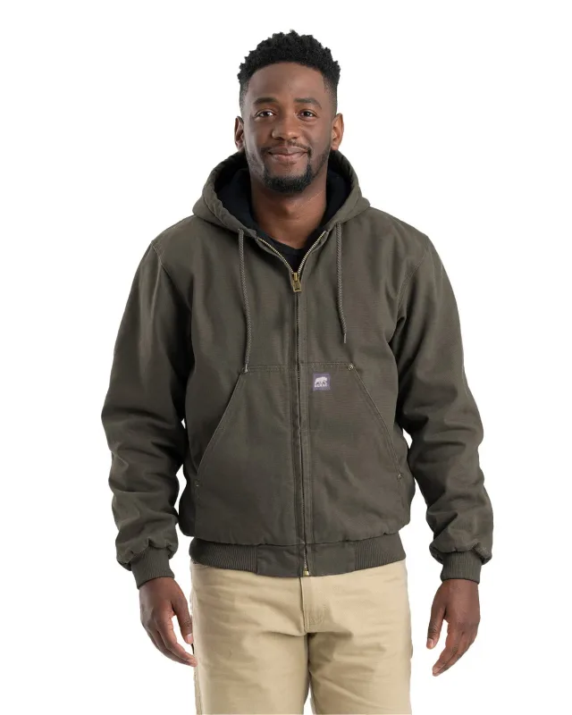Berne Men's Highland Washed Cotton Duck Hooded Jacket — view 6