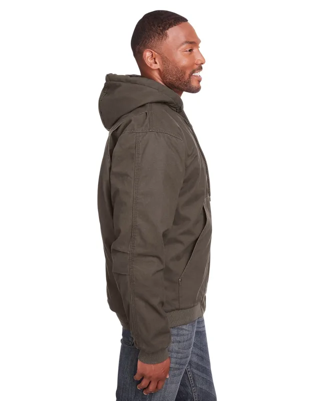 Berne Men's Highland Washed Cotton Duck Hooded Jacket — view 8