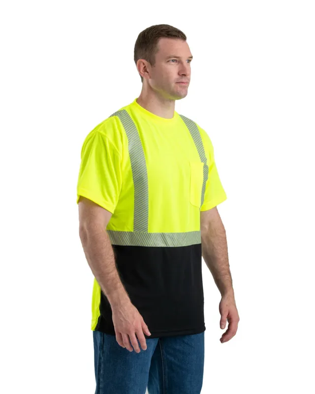 Berne Unisex Hi-Vis Class 2 Color Blocked Pocket T-Shirt — view 3