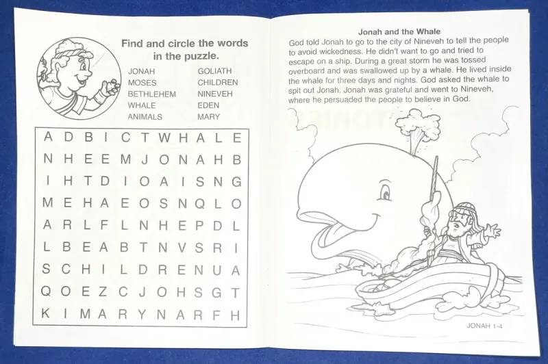 Imprinted Bible Stories Coloring Book β view 1