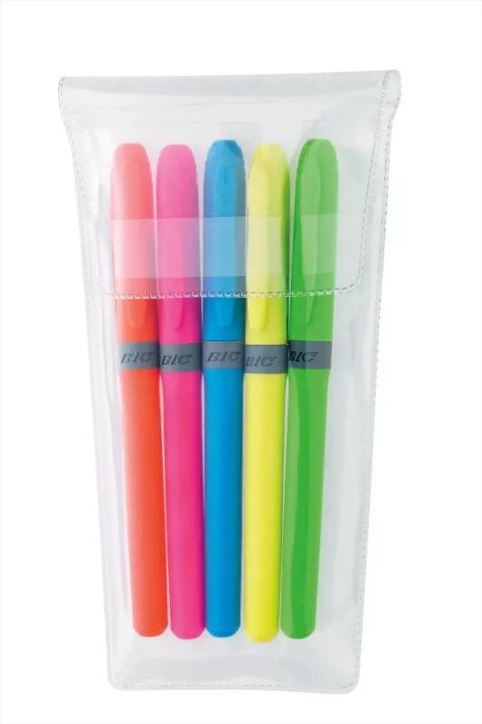 Custom BIC® Brite Liner Grip™ 5-Pack — view 2