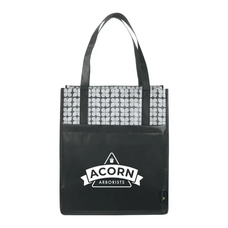 Custom Branded Laminated Non-Woven Tote for Groceries and Outings