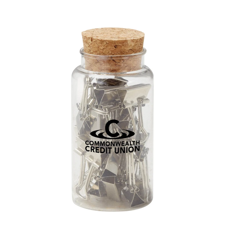Promotional Binder Clips in Jar