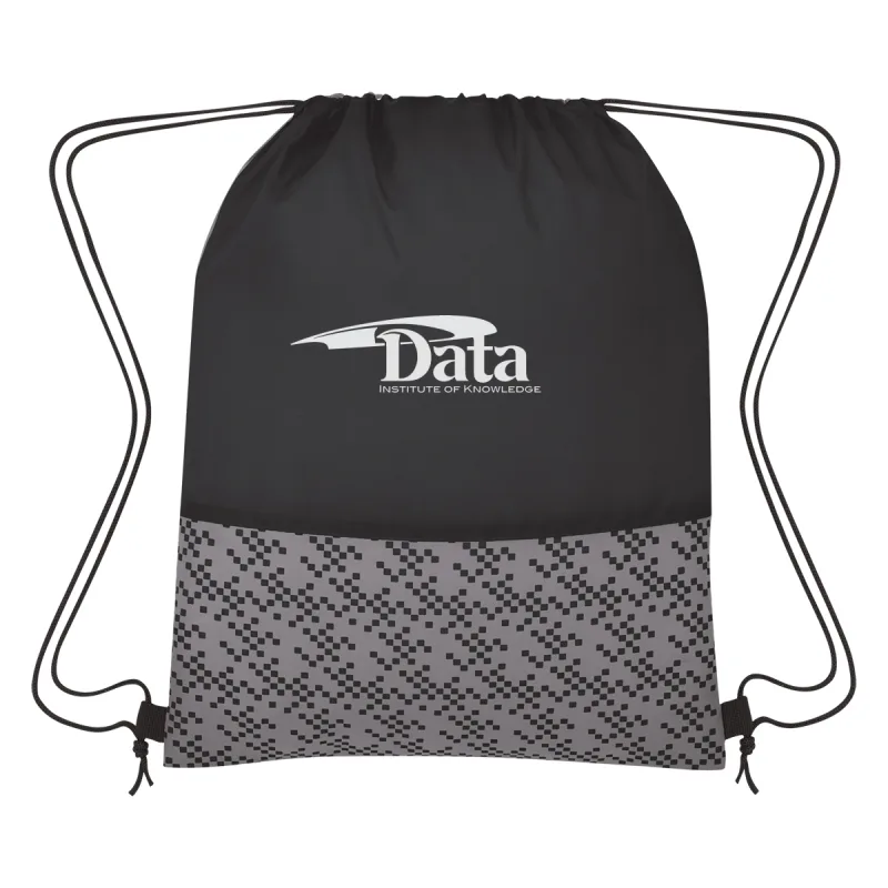 Promotional Bitmap Drawstring Backpack — view 3