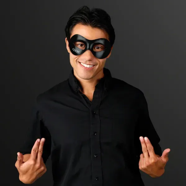 Black Classic Superhero Mask (NON-Light Up) — view 4