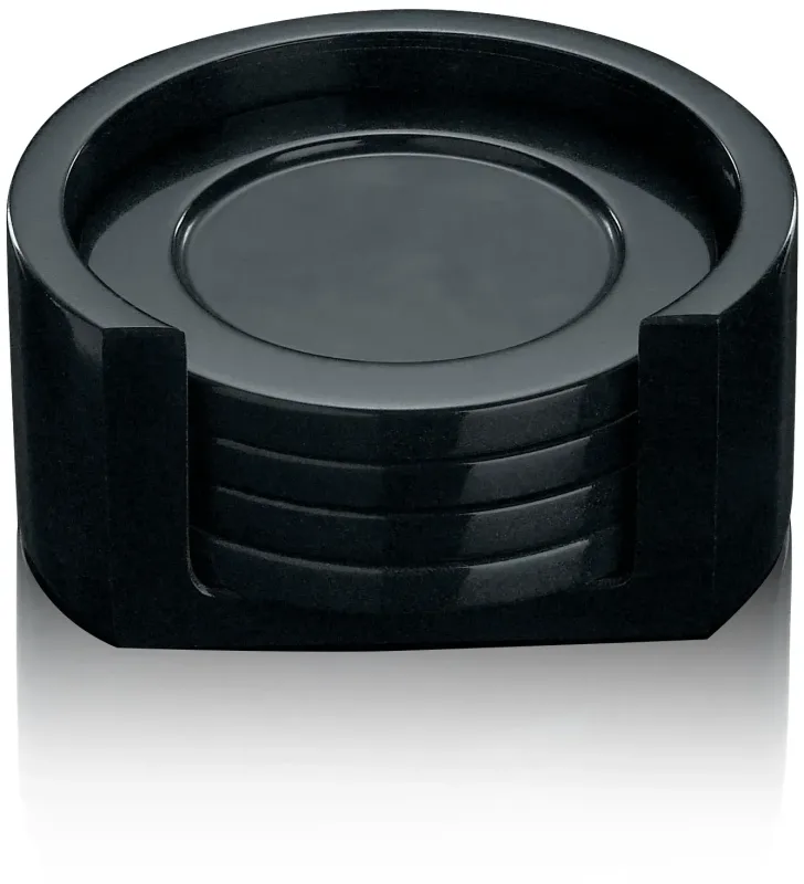 Black Marble Coaster Set — view 2