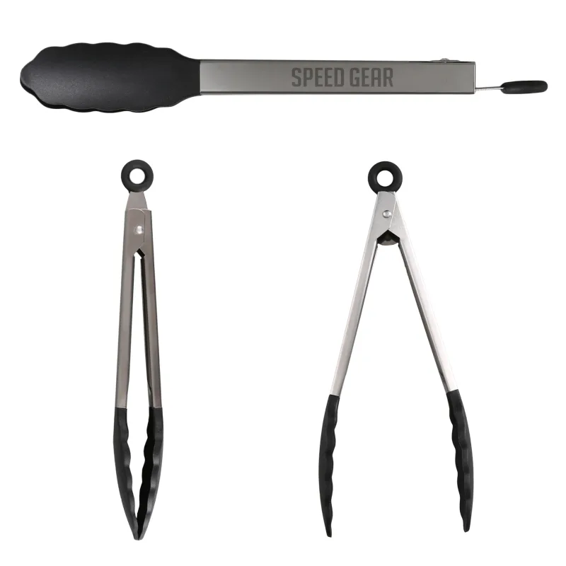 Blaze 9" Stainless & Silicone Tongs — view 2