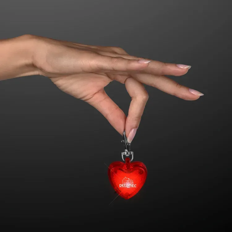 Blinking Heart Dog Light and Keychain — view 3
