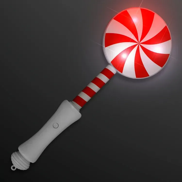 Blinky Peppermint Lollipop Wand 9.25" — view 2