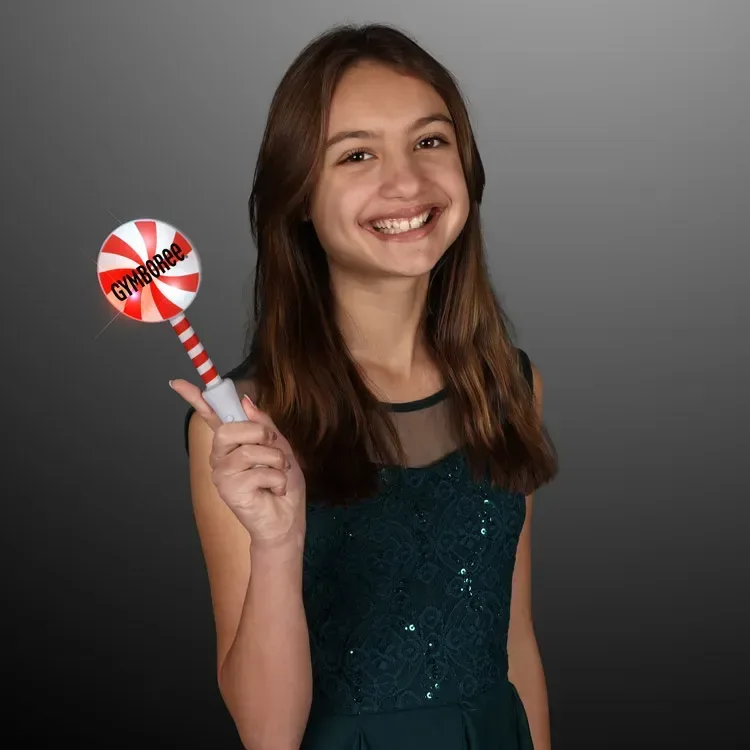 Blinky Peppermint Lollipop Wand 9.25" — view 3
