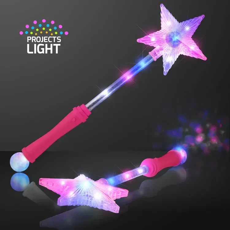 Blinky Super Star Wands, Opaque Pink Handle — view 4
