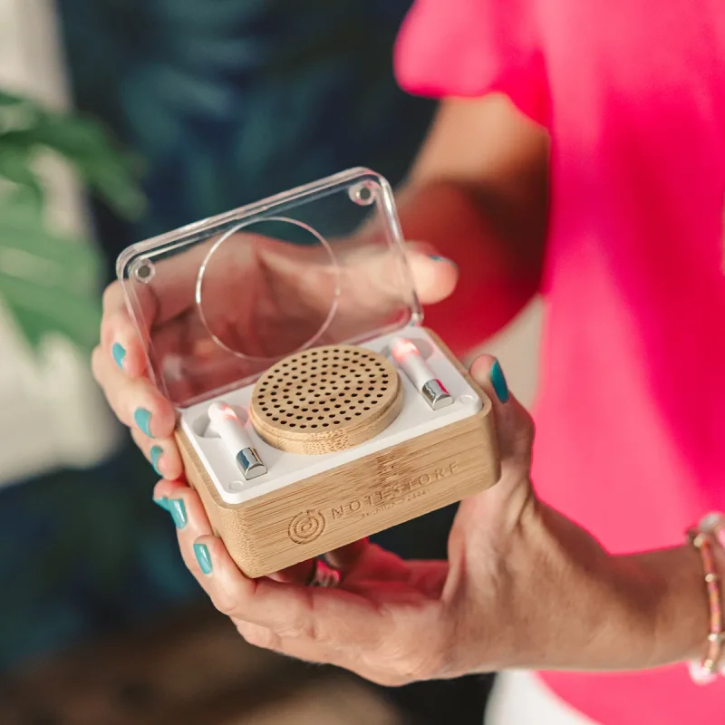Block Party Bamboo Speaker & Wireless Earbuds — view 4